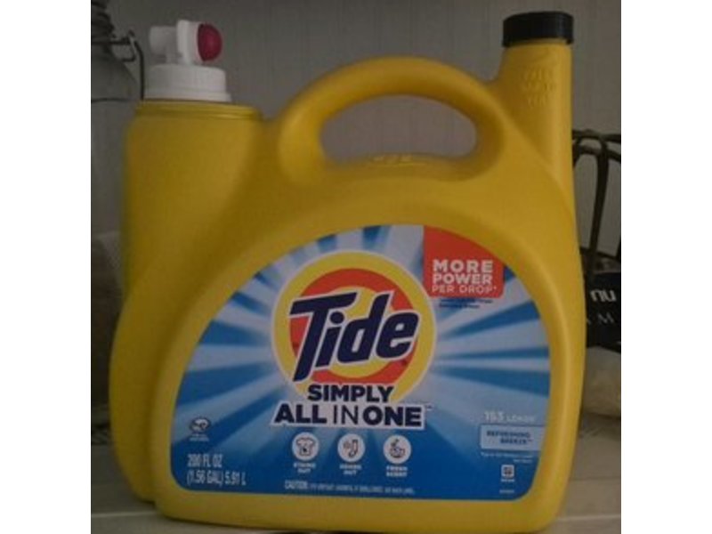 Tide Simply All in One Laundry Detergent, Refreshing Breeze, 153 Loads, 200 fl oz/5.91 L