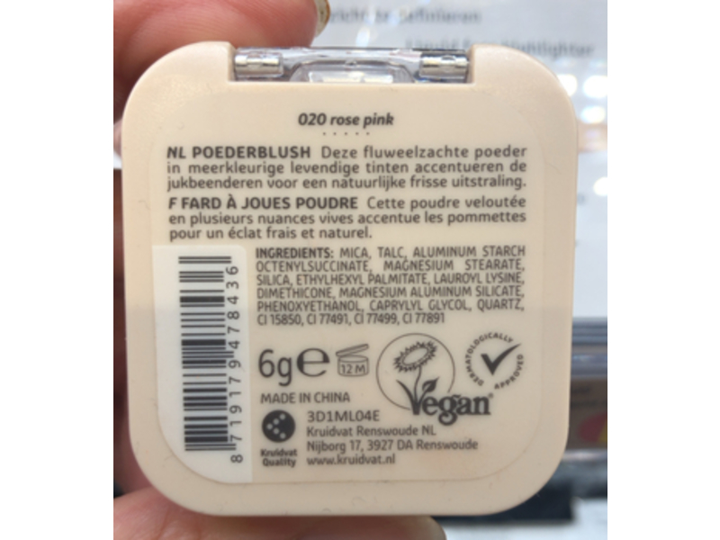 Kruidvat Velvet Glow Baked Blush, 020 Rose Pink, 6 g