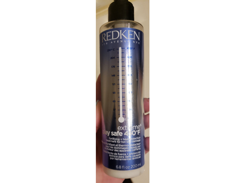 Redken Extreme Play Safe 450 F Fortifying + Heat Protection Treatment, 6.8 fl oz/200 mL
