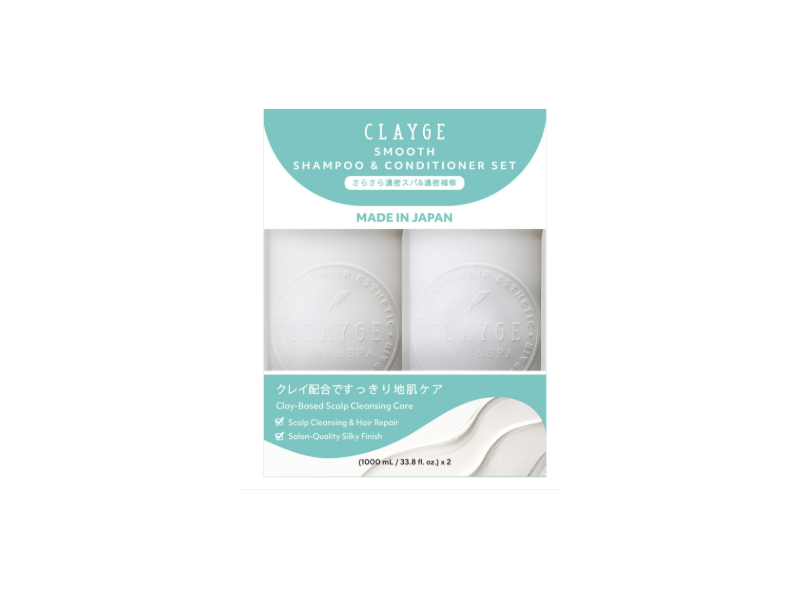 Clayge Smooth Shampoo & Conditioner Set, 33.8 fl oz/1000 mL