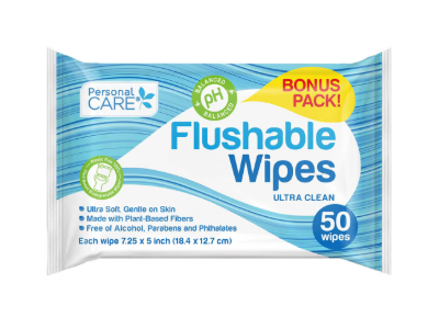 Personal Care Ultra Clean Flushable Wipes, 50 Count
