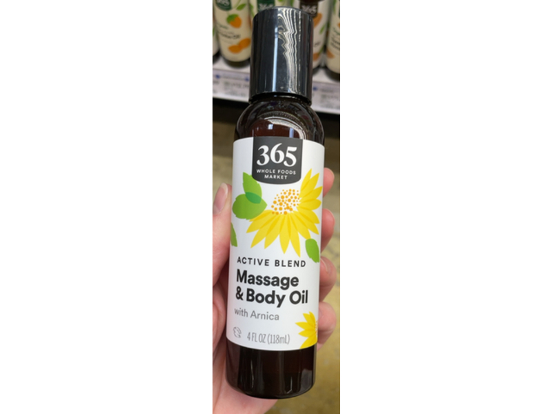 365 Whole Foods Market Active Blend Massage & Body Oil, Arnica, 4 fl oz/118 mL