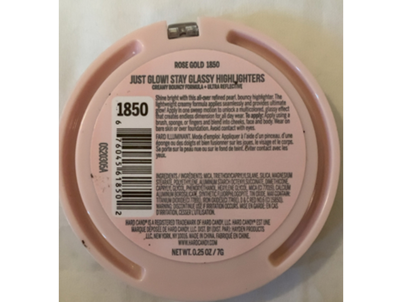 Hard Candy Stay Glassy Highlighter, Rose Gold 1850, 0.25 oz/7 g