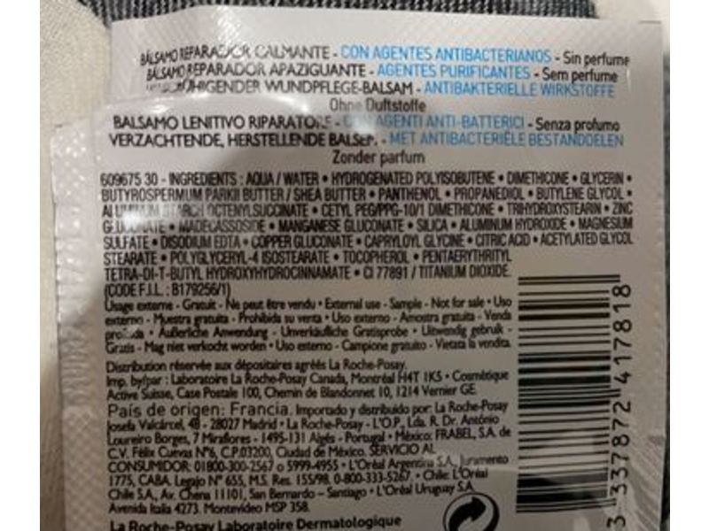 La Roche-Posay Soothing Repairing Balm, Cicaplast Baume B5, 2 mL