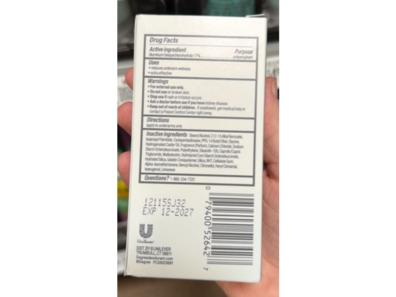 Degree Clinical Invisible Solid Ultra Dry Antiperspirant Deodorant, 1.6 oz/45 g