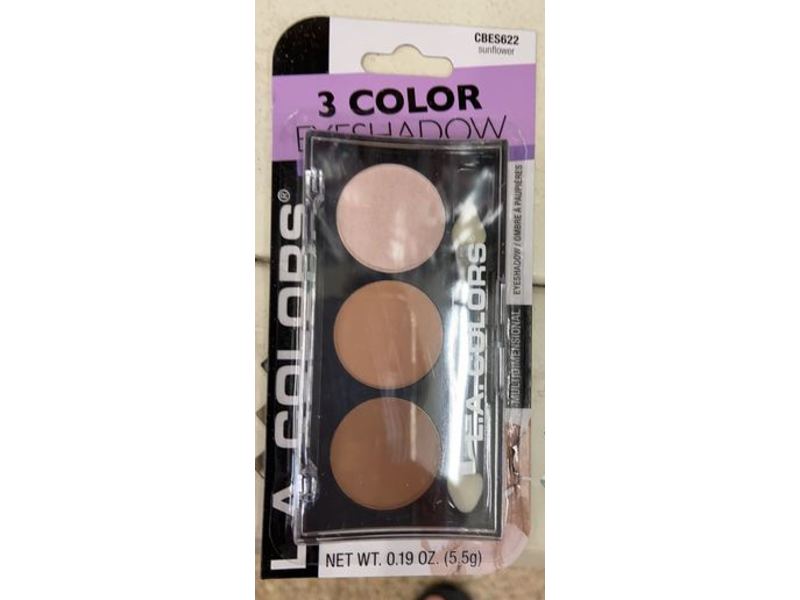 L.A. Colors 3 Color Eyeshadow, Sunflower, 0.19 oz/5.5 g