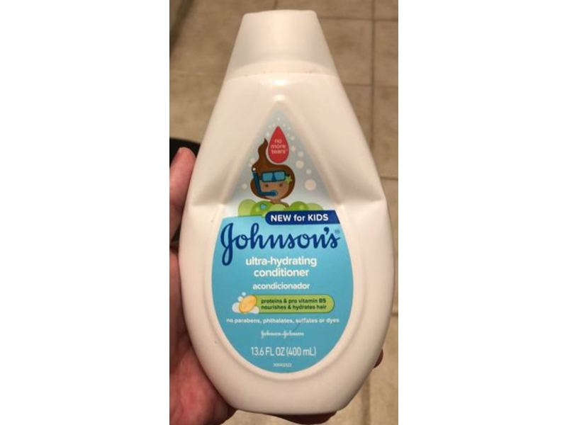 Johnson's Baby Ultra-Hydrating Tear-Free Kids Conditioner, Pro-Vitamin B5, 13.6 fl oz/400 mL