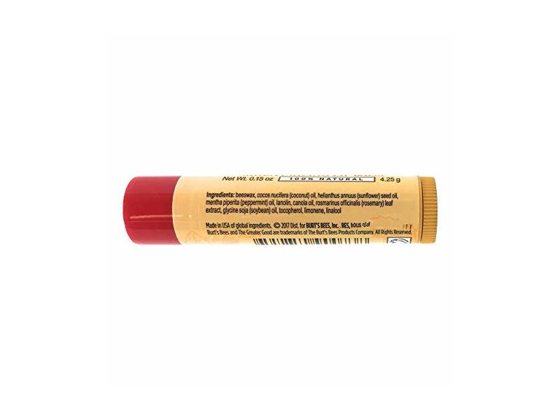 Burt's Bees Moisturizing Lip Balm, Peppermint, 0.15 oz/4.25 g
