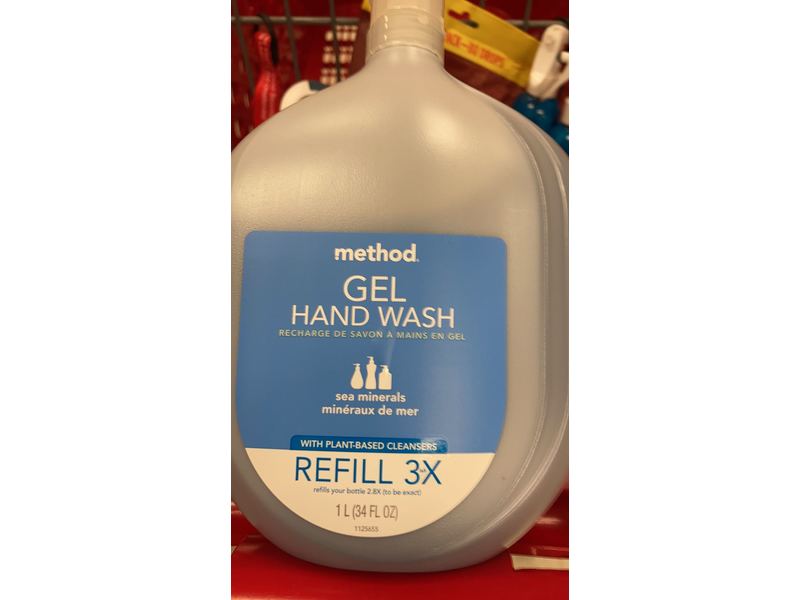 Method Gel Hand Soap Refill, Sea Minerals, 34 fl oz/1 L