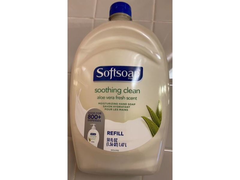 Softsoap Soothing Clean Moisturizing Hand Soap, Aloe Vera Fresh Scent, Refill, 50 fl oz/1.47 L