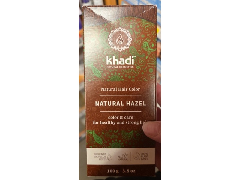 Khadi Natural Cosmetics Hair Color, Natural Hazel, 3.5 oz/100 g