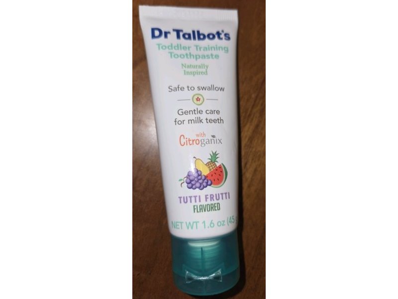 Dr Talbot's Toddler Training Toothpaste, Tutti Frutti, 1.6 oz/45 g