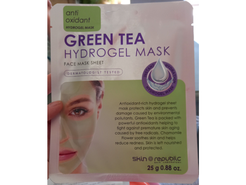 Skin Republic Hydrogel Face Sheet Mask, Green Tea, 0.88 oz/25 g