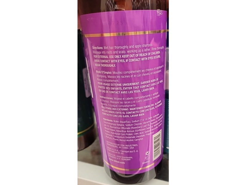 Difeel Sulfate Free Shampoo, Rosemary, 33.8 fl oz/1 L