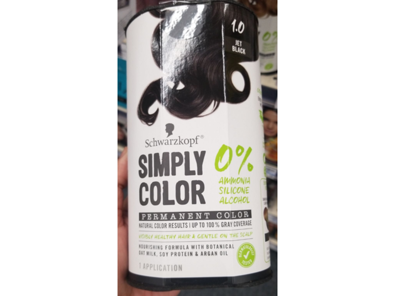 Schwarzkopf Simply Color Permanent Hair Color, 1.0 Jet Black