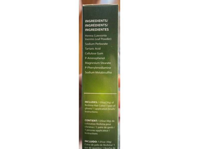 Reshma Beauty 30 Minute Henna Rich Conditioning Semi-Permanent Hair Color, Natural Wine Red, 1.05 oz/30 g