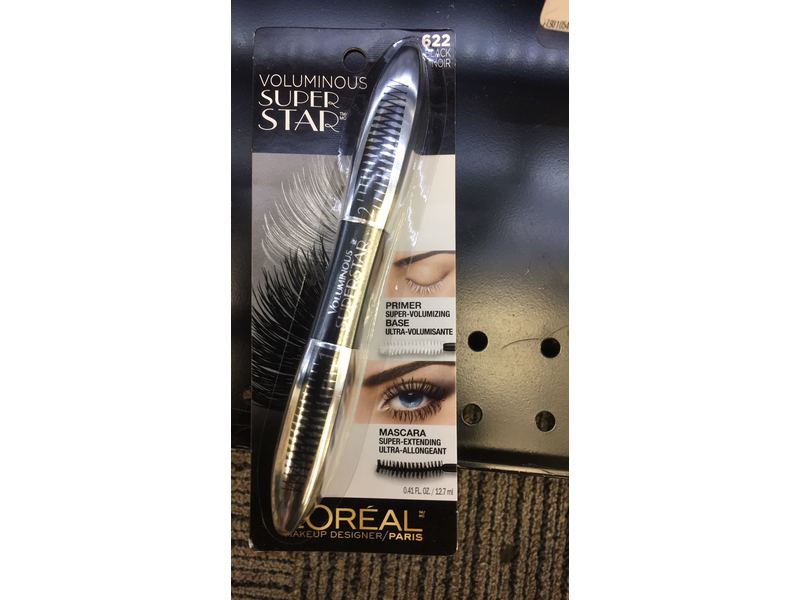 L'Oréal Paris Voluminous Superstar Washable Mascara, Black, 0.41 fl. oz.
