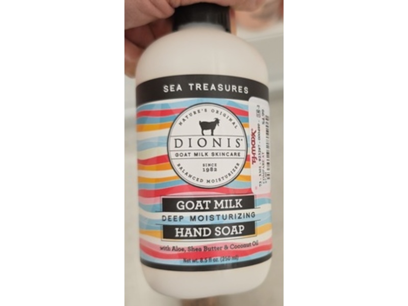 Dionis Goat Milk Deep Moisturizing Hand Soap, Sea Treasures, 8.5 fl oz/250 mL