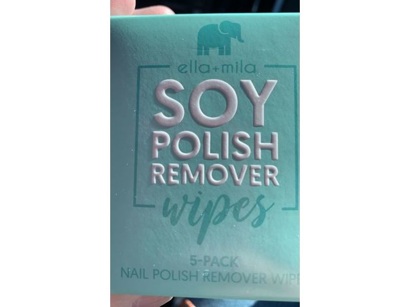 Ella+Mila Soy Polish Remover Wipes, 5 Pack