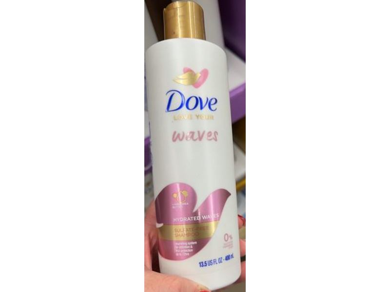 Dove Love Your Waves, Hydrated Wave Shampoo,13.5 fl oz/400 mL