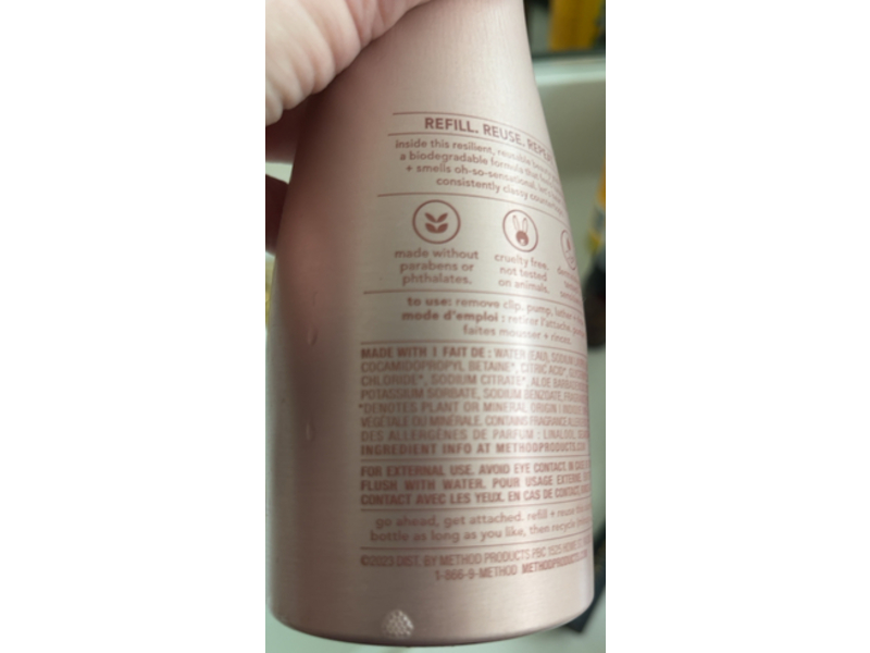 Method Foaming Hand Soap, Vanilla & Raspberry, 10 fl oz/300 mL