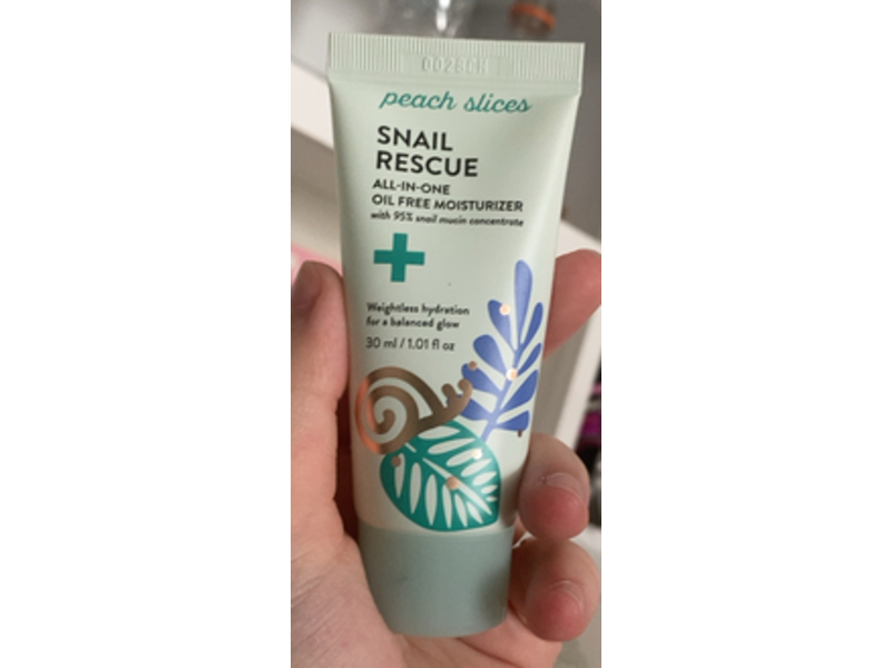 Peach Slices All In One Moisturizer, Snail Rescue, 1.01 fl oz/30 mL