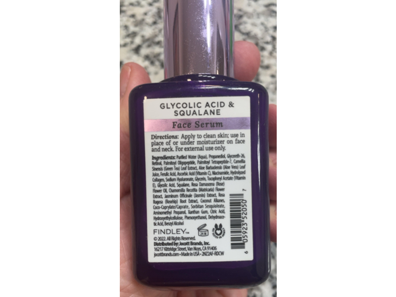 Findley Resurfacing Face Serum, Glycolic Acid & Squalane, 2 fl oz/59 mL