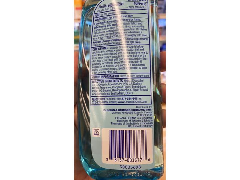 Clean & Clear Essentials Deep Cleaning Toner, Sensitive Skin, 8 fl oz/240 mL