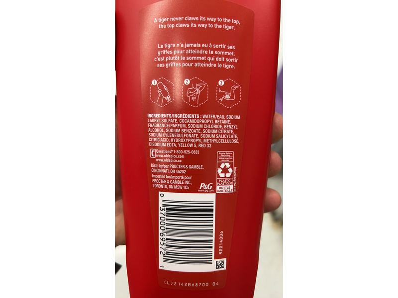 Old Spice Tiger Claw Body Wash, Lasting Scent + Rich Lather, 21 fl oz/621 mL