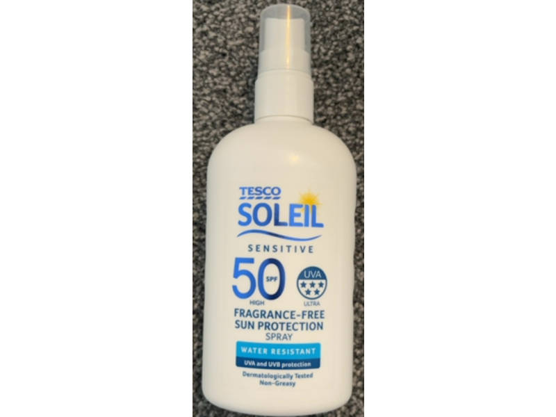 Tesco Soleil Sensitive Sun Protection Spray, SPF 50, 200mL