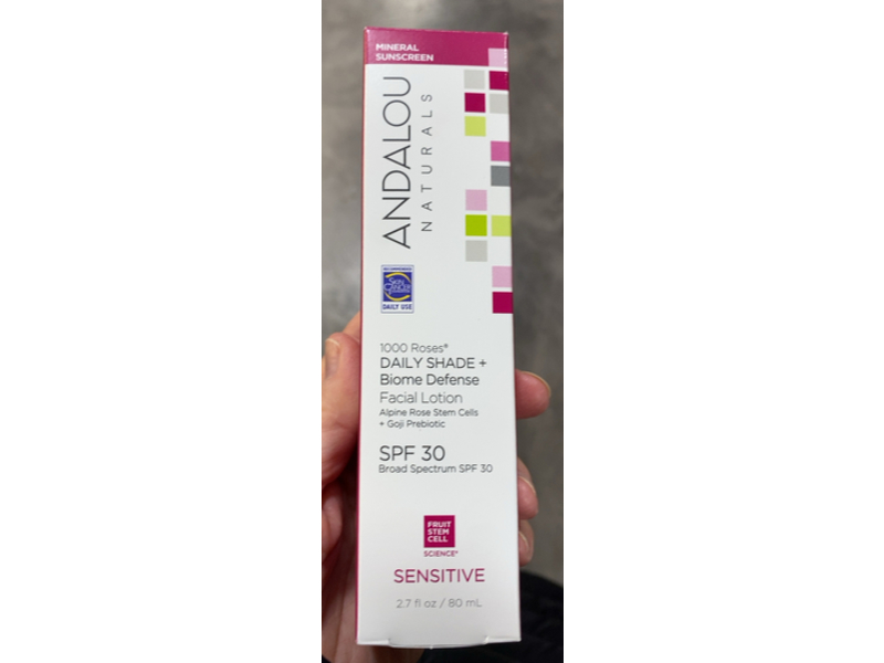 Andalou Naturals Daily Shade Biome Defense Facial Lotion, SPF 30, ,2.7 fl oz/80 mL