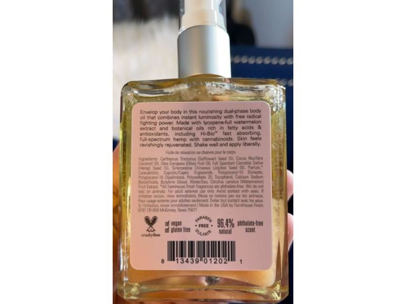 Farm House Fresh Dual Phase Body Oil, Swell Being, 4 fl oz/118 mL