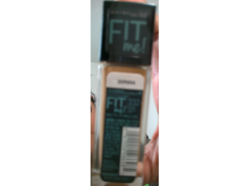 Maybelline New York Fit Me Matte + Poreless Foundation, 332 Golden Caramel, 1 fl oz/30 mL