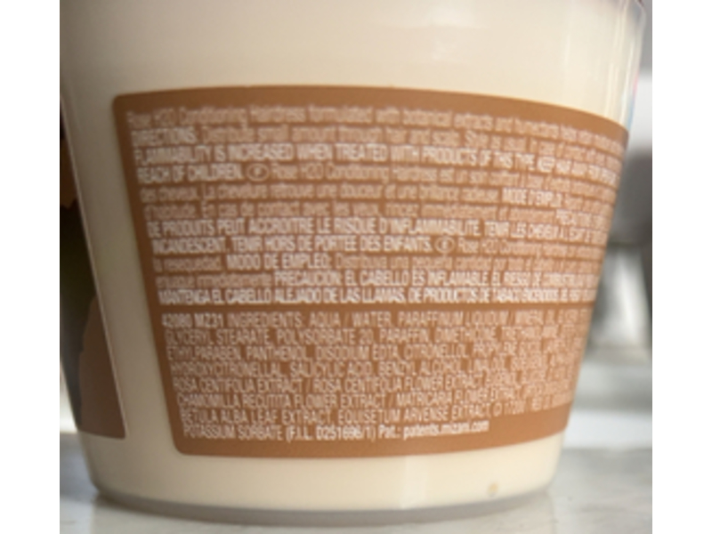 Mizani Conditioning Hairdress, Rose H2O, 8 oz/226.8 g