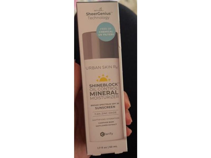 Urban Skin Rx ShineBlock Oil Control Moisturizer, SPF 30, 11.6% Zinc Oxide, 1.7 fl oz/50 mL