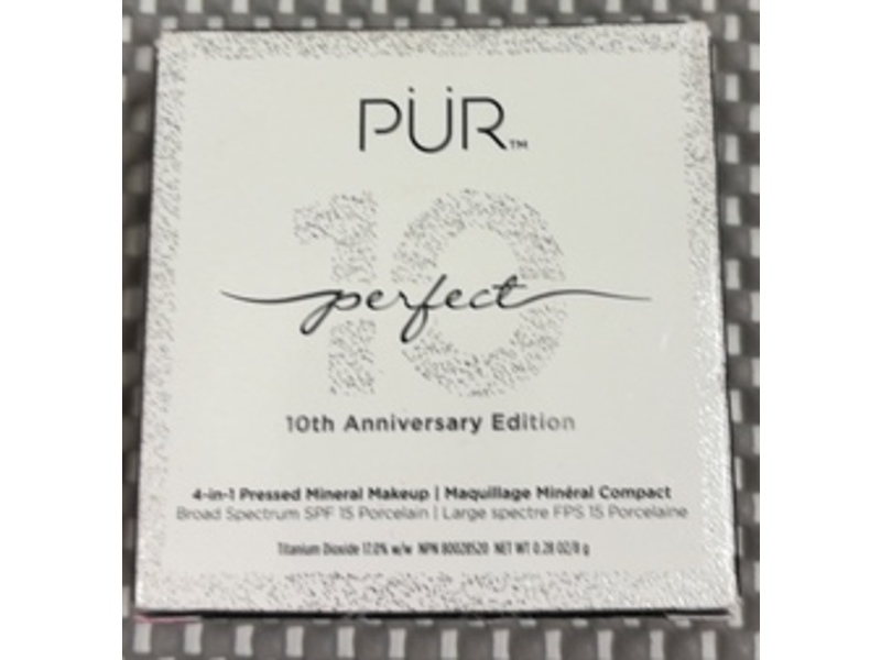 Pur 10 Perfect 4 In 1 Pressed Mineral Makeup, Porcelain SPF 15, 0.28 oz/8 g