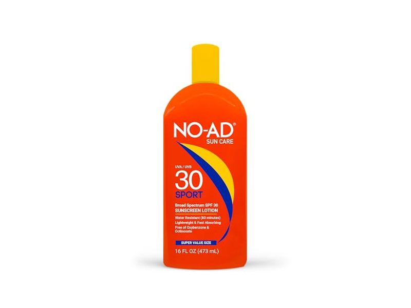 NO-AD Sun Care Sport Sunscreen Lotion, SPF 30, 16 fl oz/473 mL
