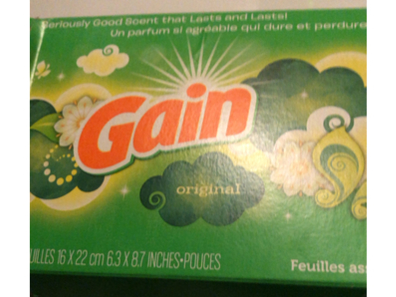 Gain Laundry Fabric Softener Dryer Sheets, Original, 180 Count