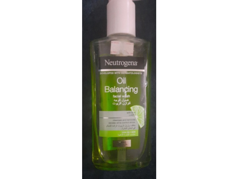 Neutrogena Oil Balancing Facial Wash, Lime & Aloe vera, 200 mL