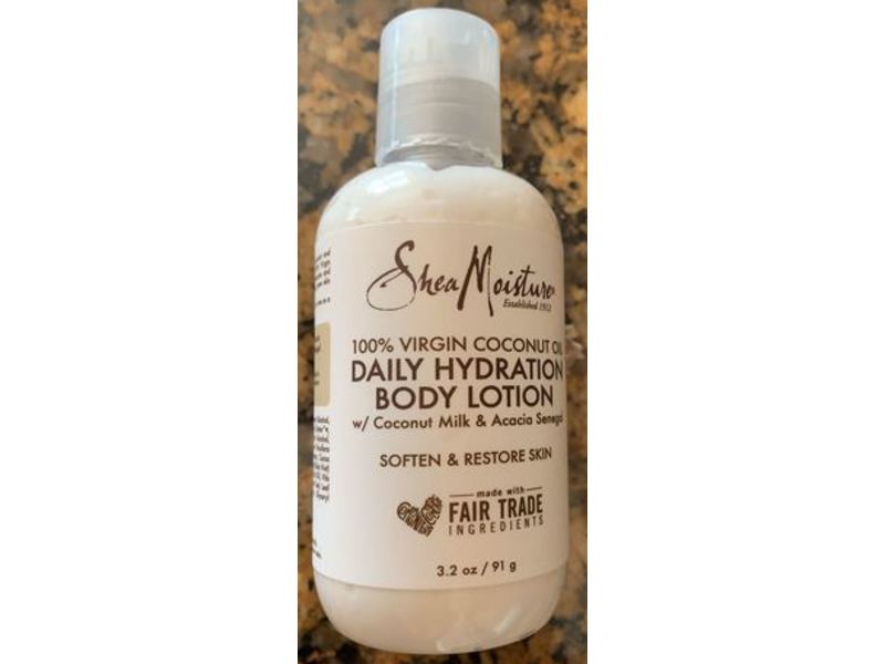 SheaMoisture Daily Hydration Body Lotion, Coconut Milk & Acacia Senegal, 3.2 oz/91 mL