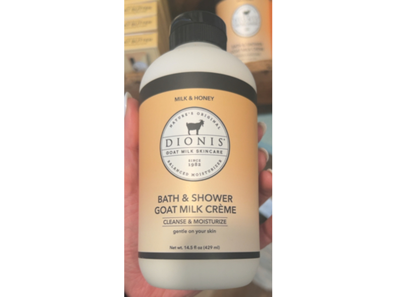 Dionis Bath & Shower Goat Milk Creme, Milk & Honey, 14.5 fl oz/429 mL