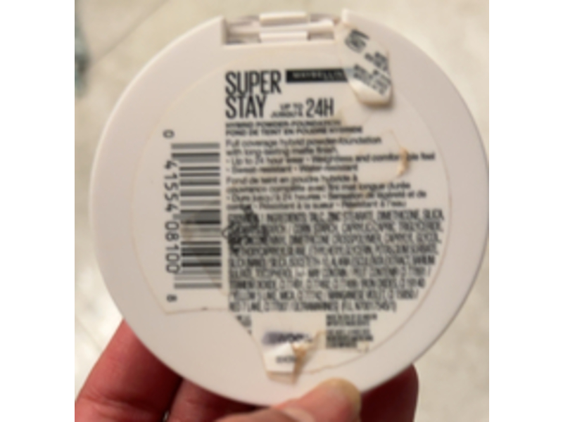 Maybelline New York Super Stay Up to 24HR Hybrid Powder Foundation, 310, 0.21 oz