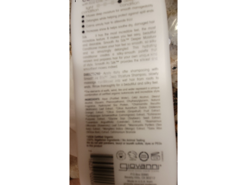 Giovanni Smooth Deeper Moisture Conditioner, 8.5 fl oz/250 mL