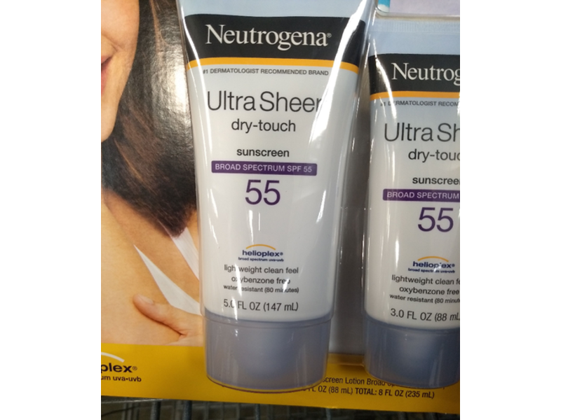Neutrogena Ultra Sheer Dry-Touch Sunscreen Lotion, SPF 55, 8 fl oz/235 mL