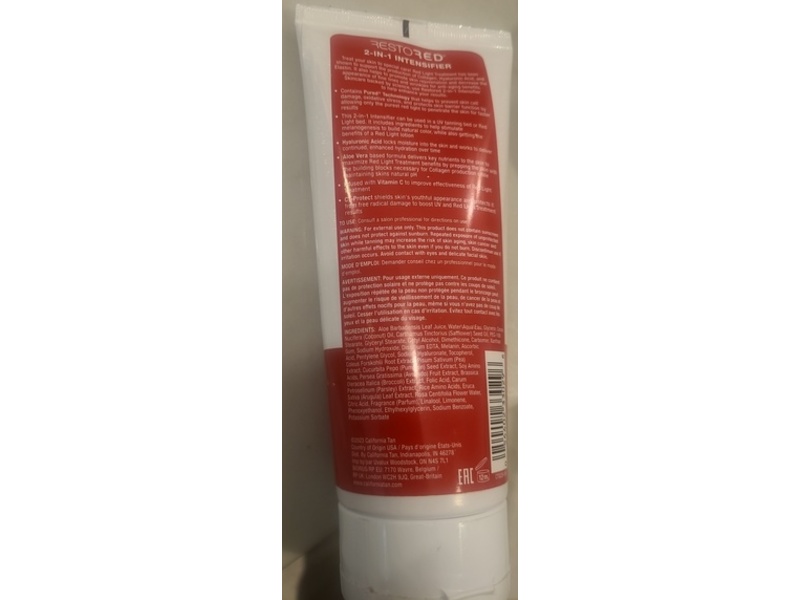 California Tan Restore Red 2 In 1 Intensifier, Red Light, 6 fl oz/177 mL
