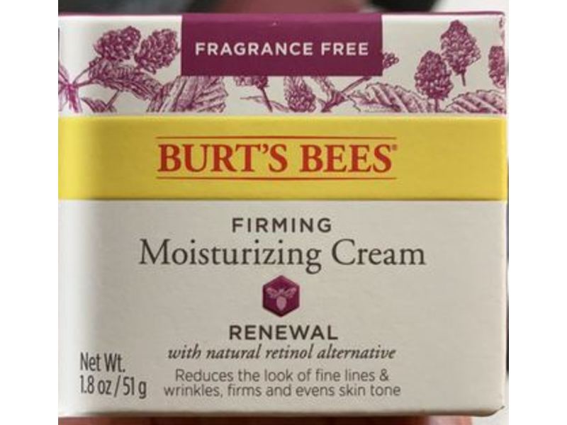 Burt's Bees Firming Moisturizing Cream, Fragrance Free, 1.8 oz/51 g