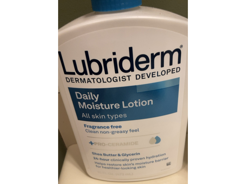 Lubiderm Daily Moisture Lotion, Pro-Ceramide + Shea Butter & Glycerin, 16 fl oz/473 mL