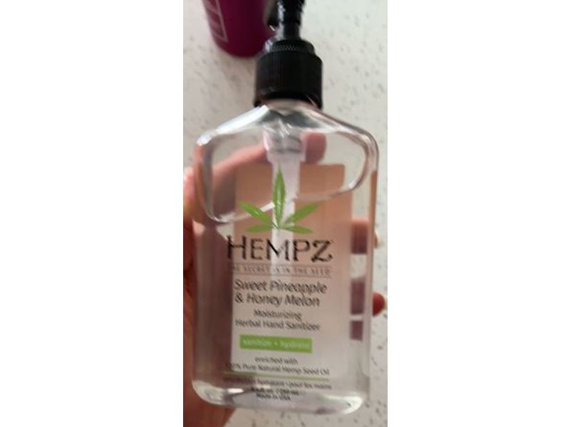 Hempz Moisturizing Herbal Hand Sanitizer, Sweet Pineapple & Honey Melon, 8.5 fl oz/250 mL