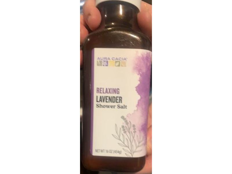 Aura Cacia Relaxing Shower Salts, Lavender, 16 fl oz/454 g