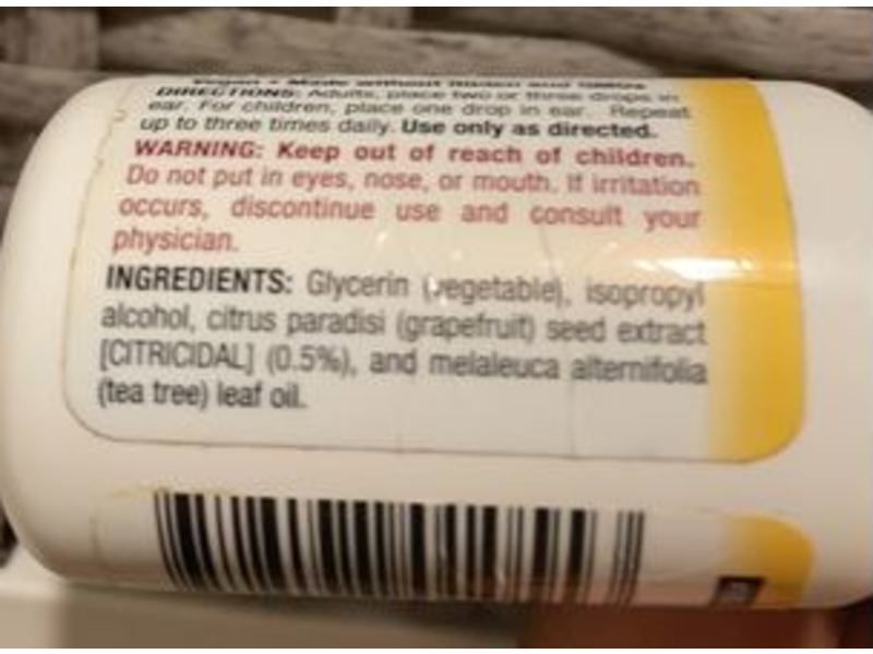 NutriBiotic Ear Drops, Grapefruit Seed Extract & Tea Tree Oil, 1 fl oz/30 mL